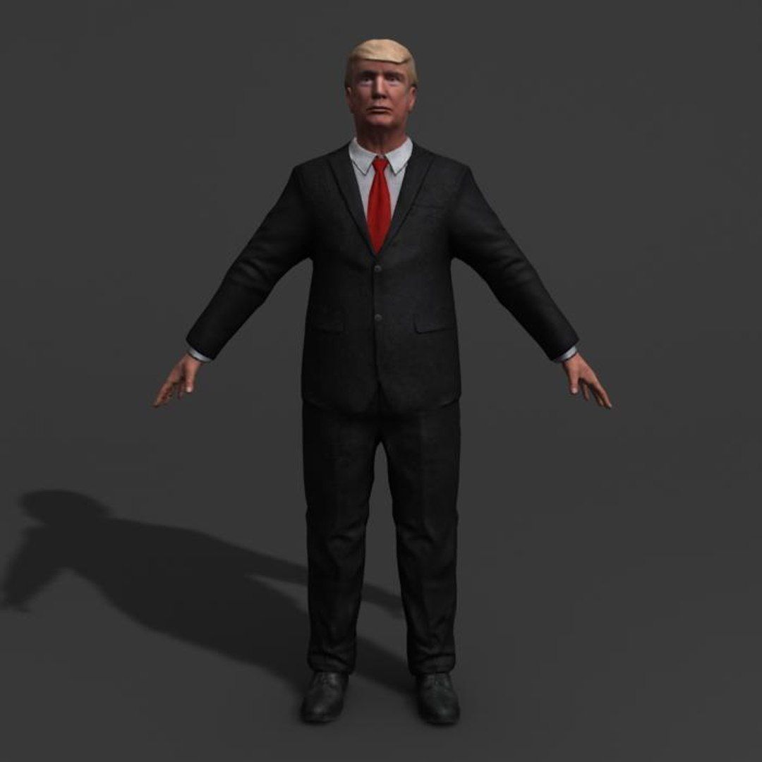 Donald Trump Low-poly 3D model_13