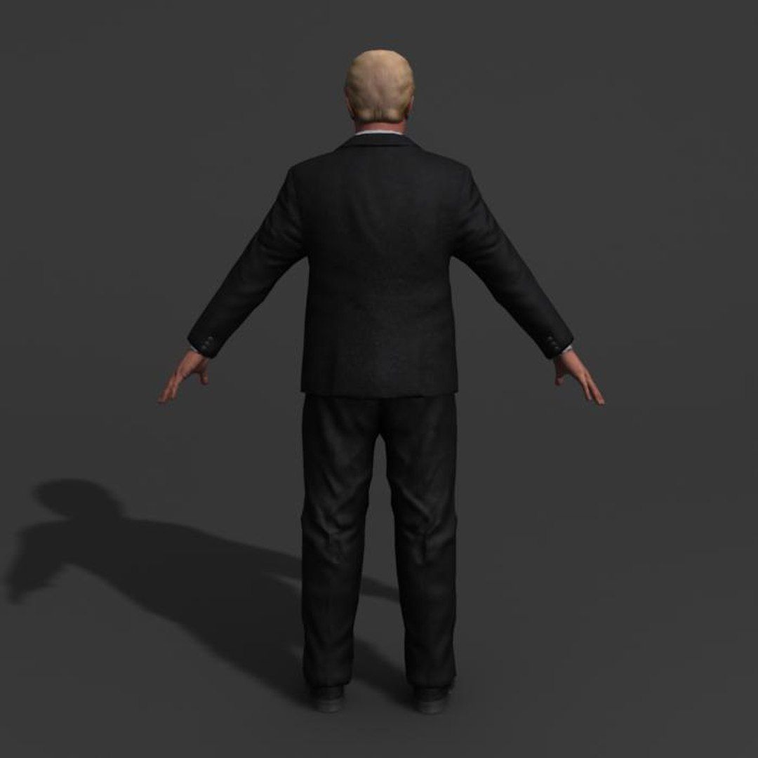 Donald Trump Low-poly 3D model_15