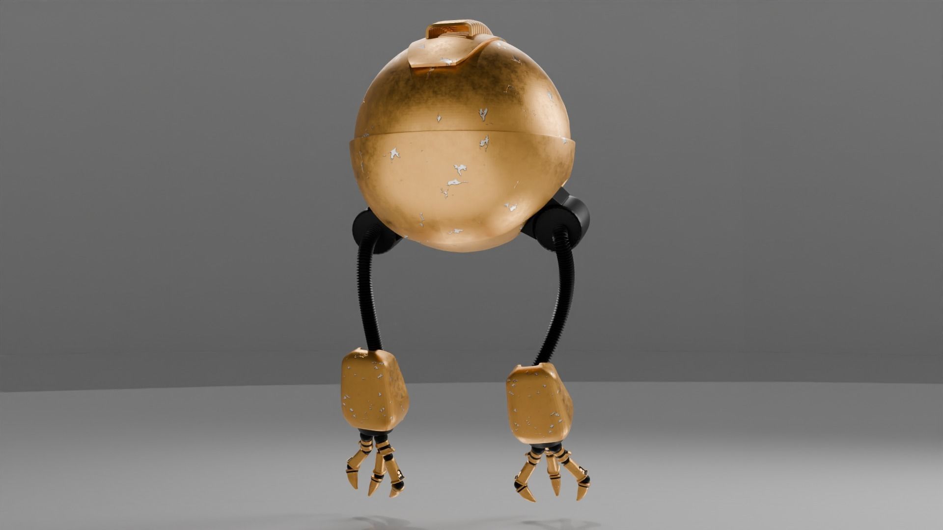 Hovering Spy Robot - Easy Control Rig Low-poly 3D model_3