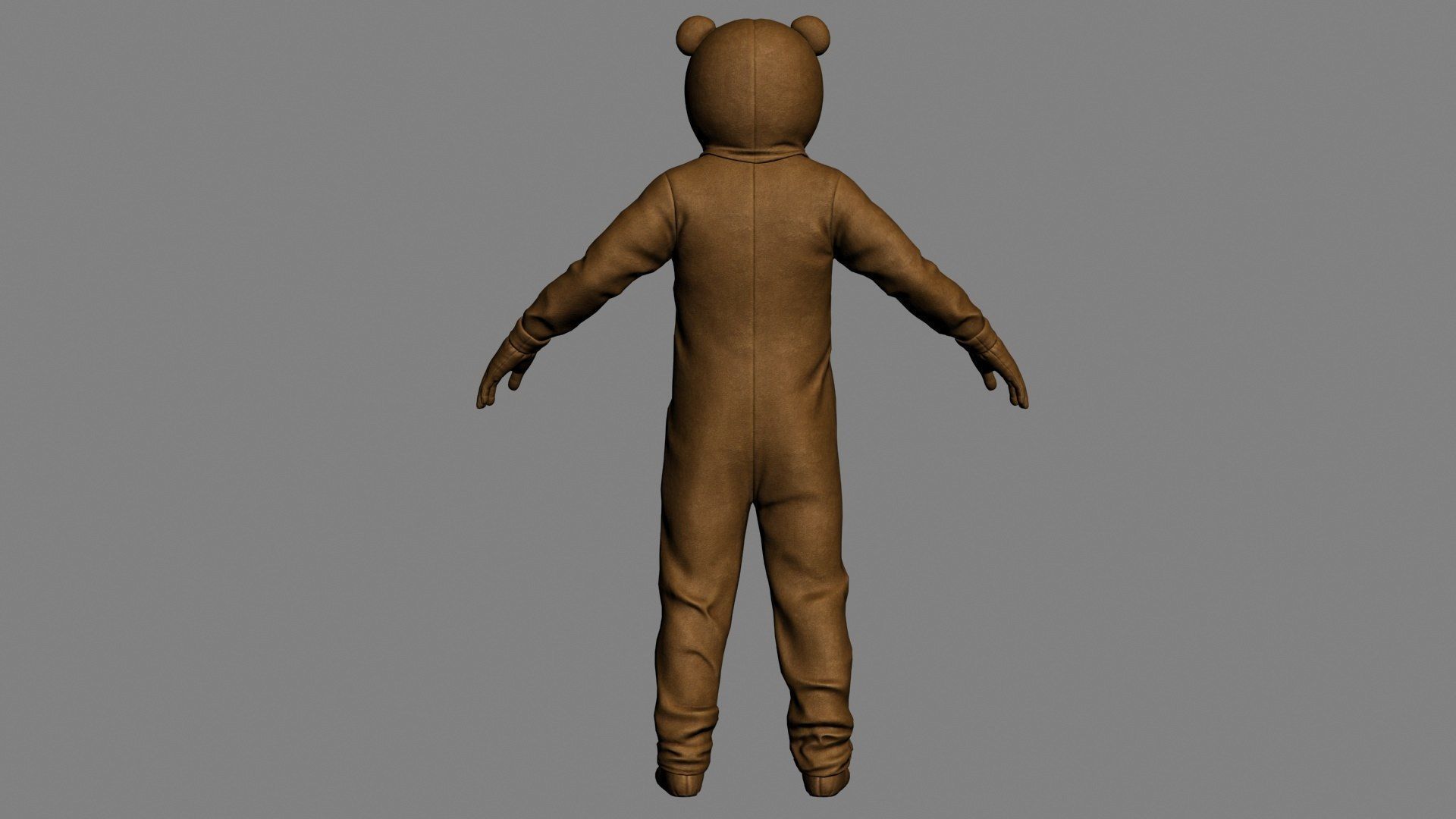 Bear Costume Man Low-poly 3D model_35