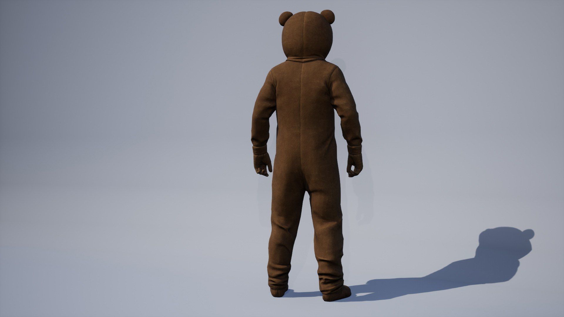 Bear Costume Man Low-poly 3D model_7