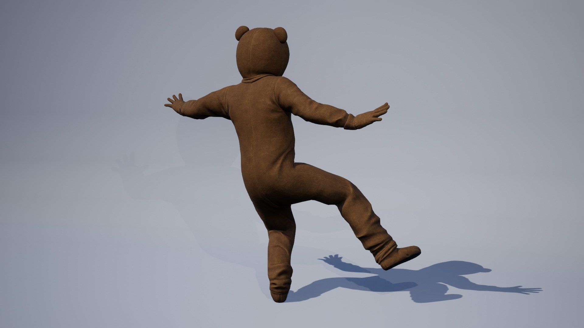Bear Costume Man Low-poly 3D model_11
