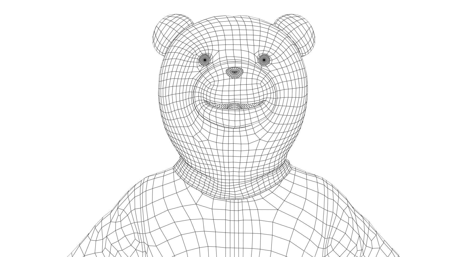 Bear Costume Man Low-poly 3D model_22