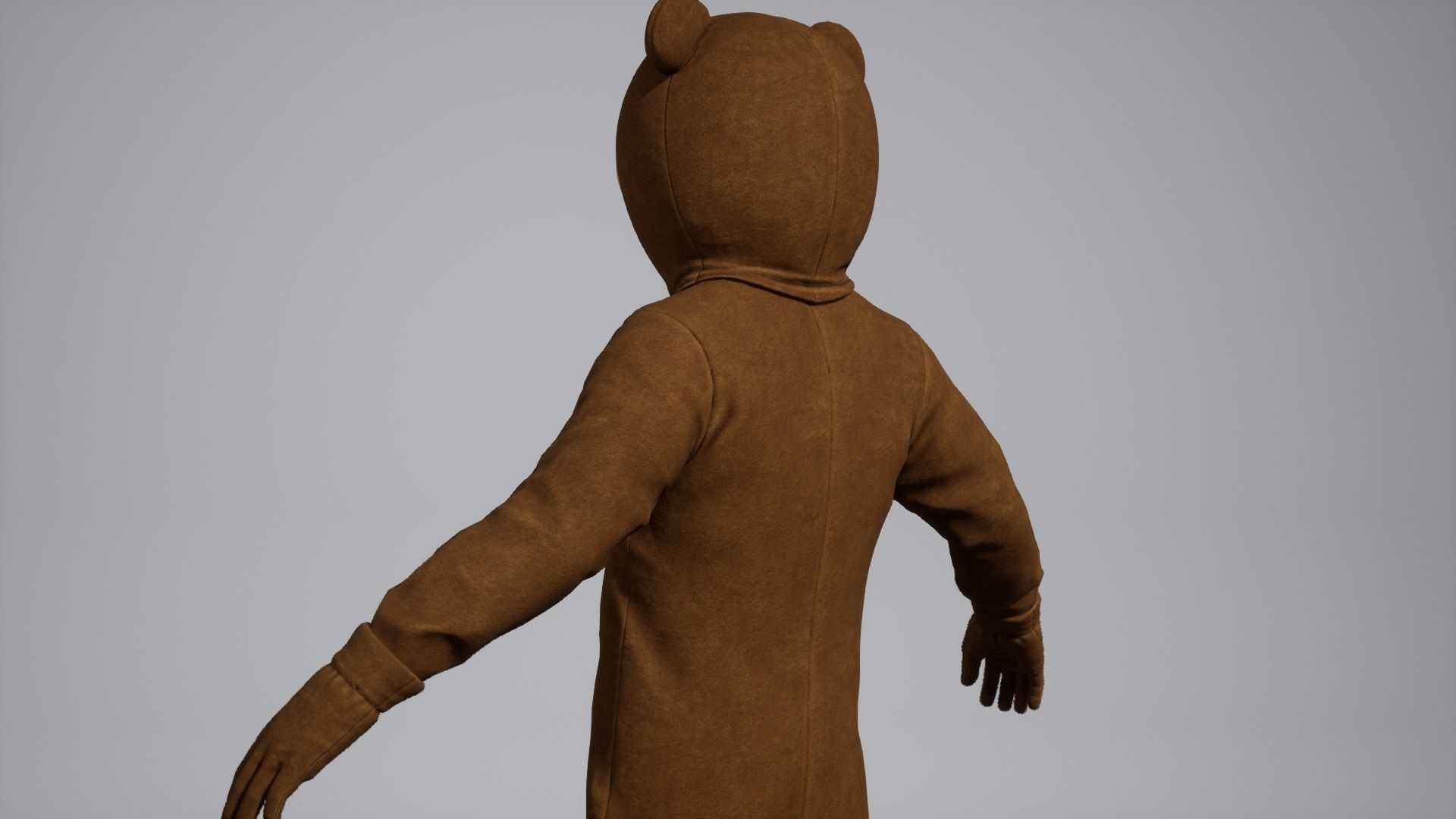 Bear Costume Man Low-poly 3D model_3
