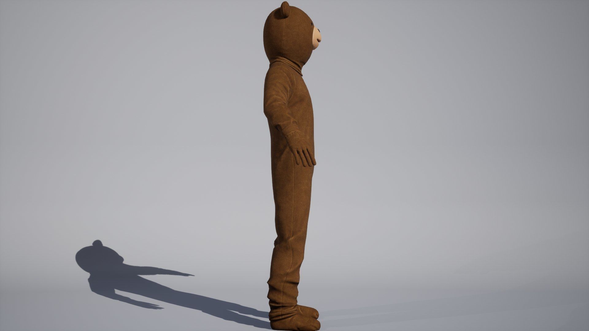 Bear Costume Man Low-poly 3D model_19
