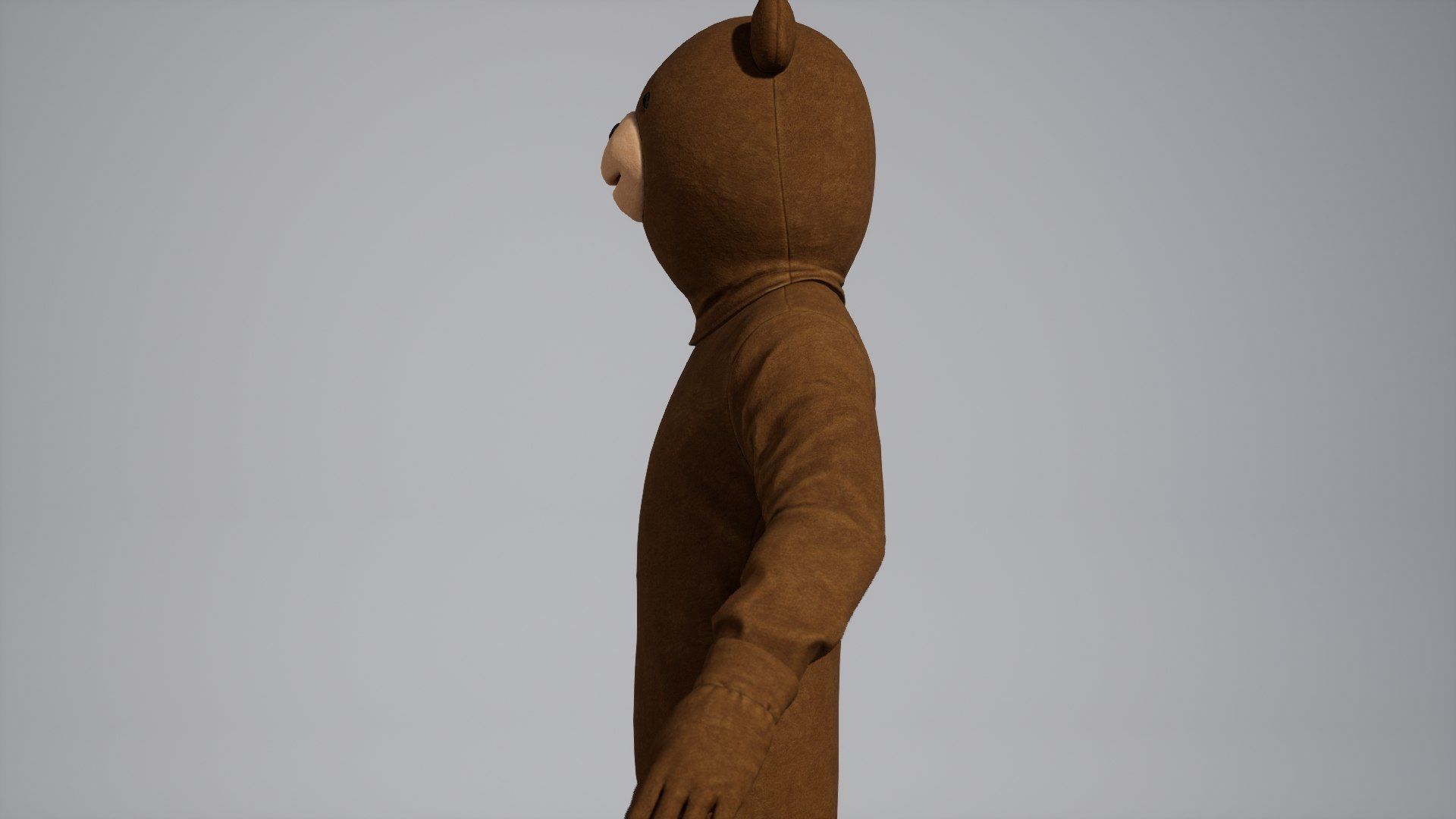 Bear Costume Man Low-poly 3D model_2