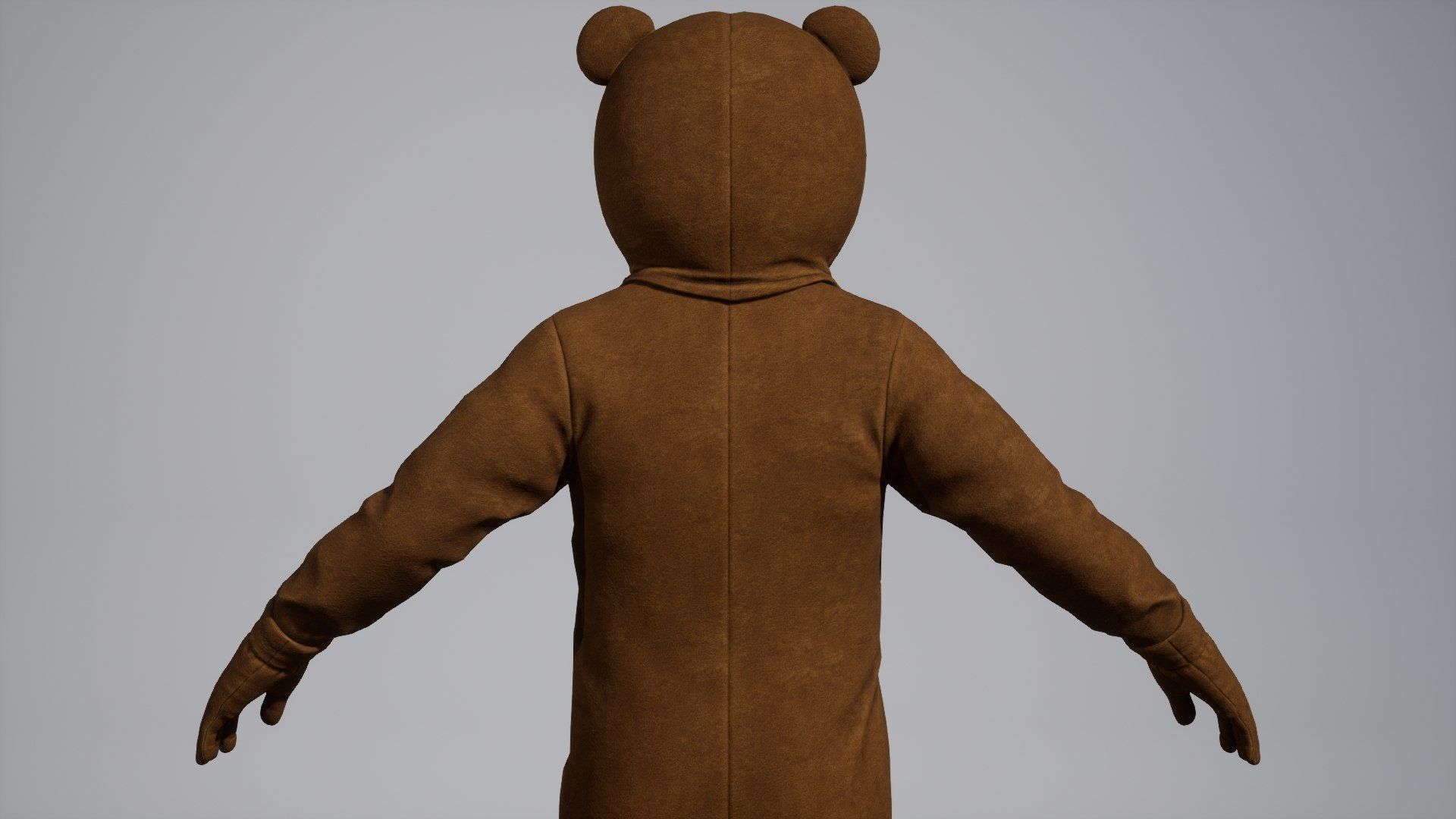 Bear Costume Man Low-poly 3D model_4
