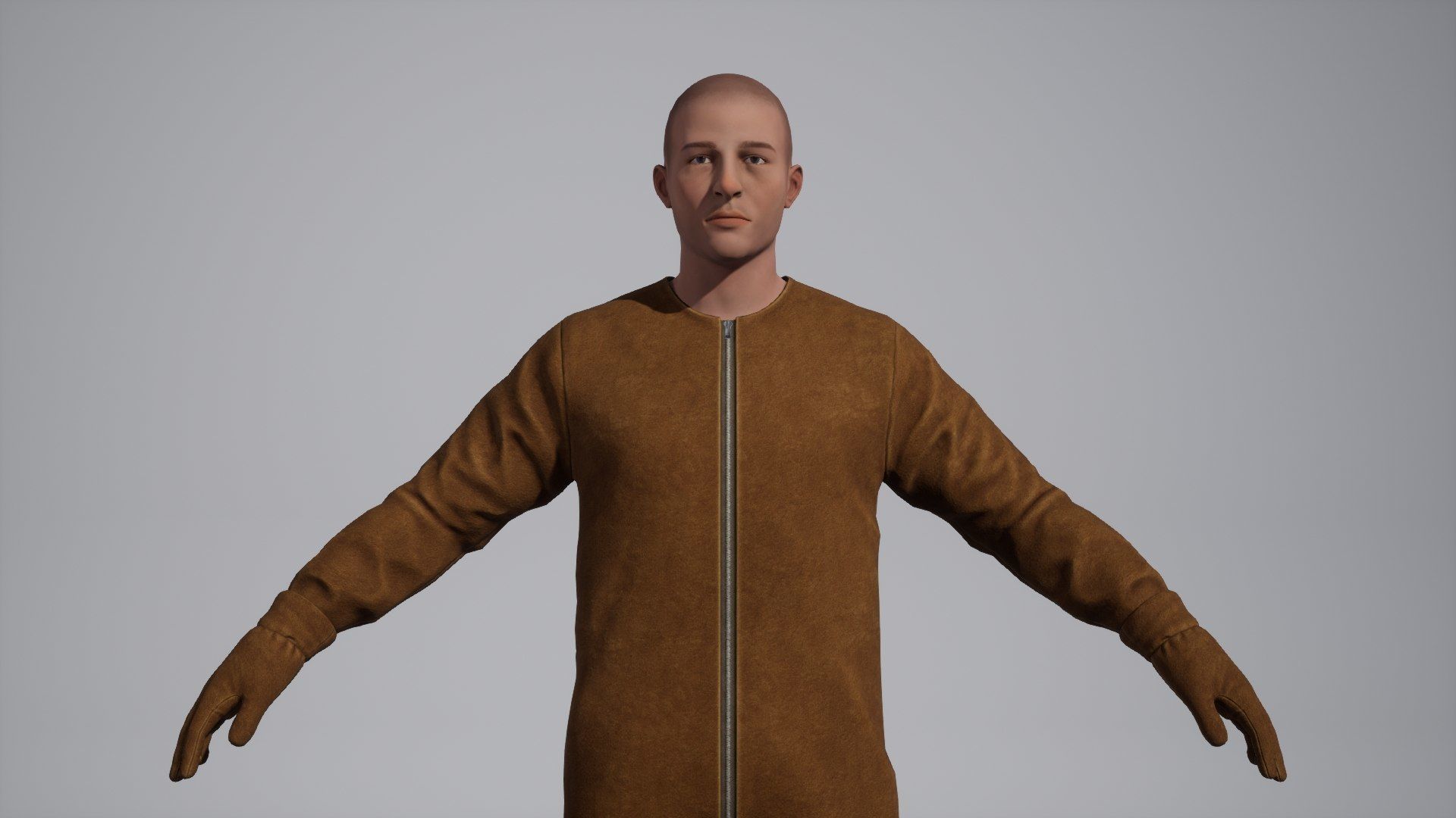 Bear Costume Man Low-poly 3D model_29