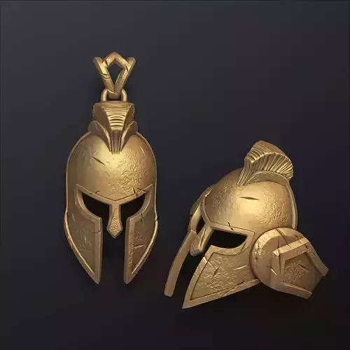 Helmet Ring Pendant V2 Collection 3D print model