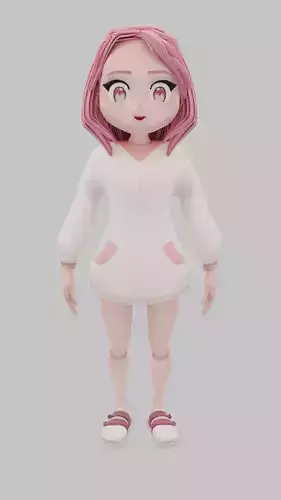 Anime Girl  3D model