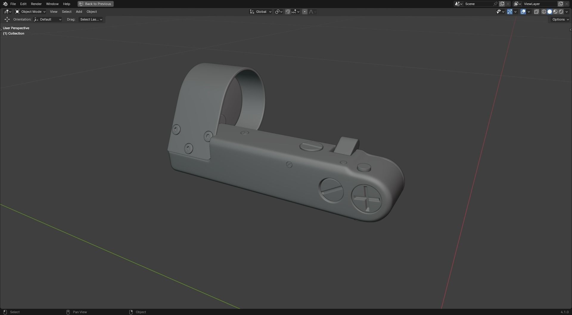OPK Reflex Sight highpoly 3D model_1