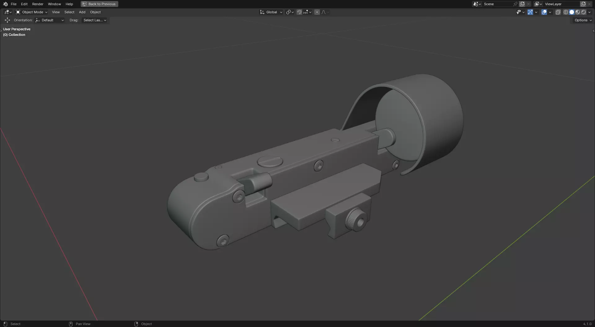 OPK Reflex Sight highpoly 3D model_0