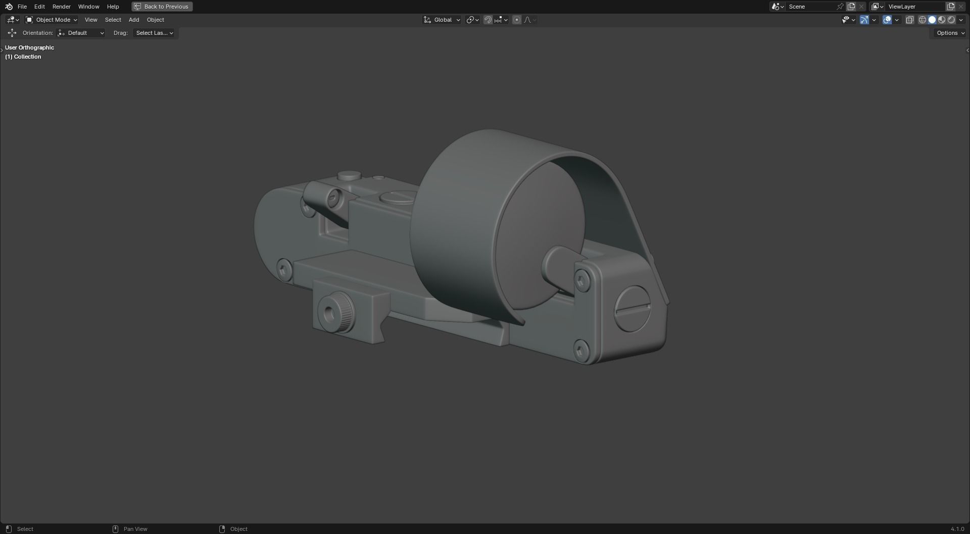 OPK Reflex Sight highpoly 3D model_2