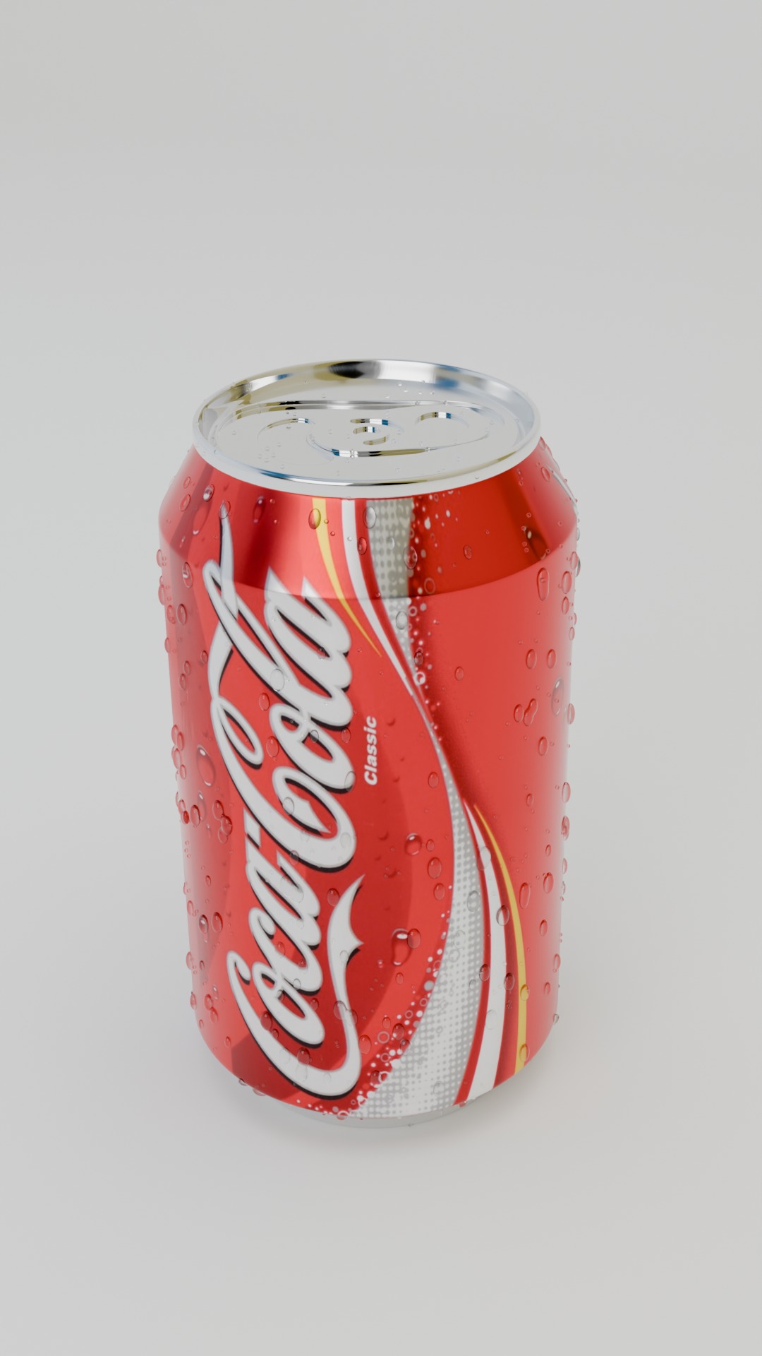 Coca-Cola can with water drops Free 3D model_2
