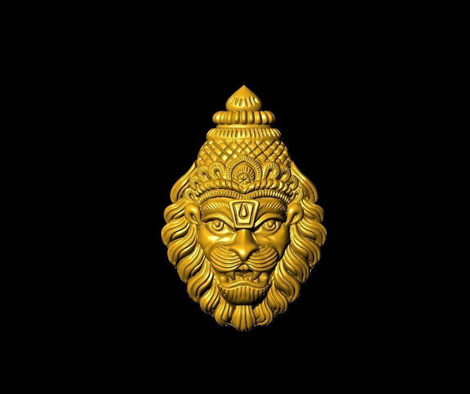 Nara sima face murti satatue 3D print model_13