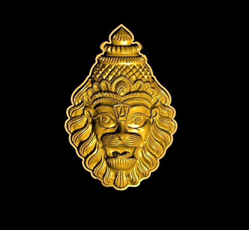 Nara sima face murti satatue 3D print model_5