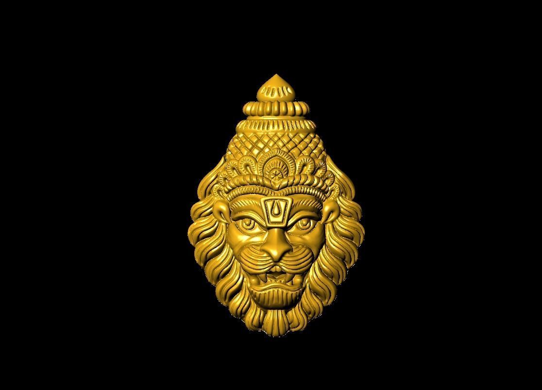 Nara sima face murti satatue 3D print model_2