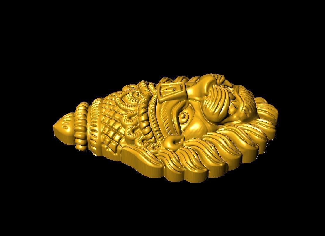 Nara sima face murti satatue 3D print model_11