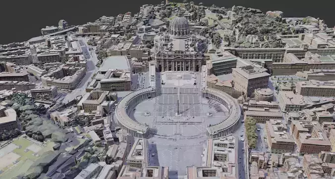 San Pietro Rome Vatican 3D Scan 