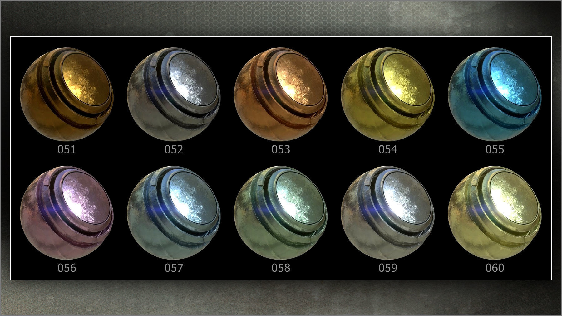 Megapack 100 Metal smart materials for Substance Painter Texture_9