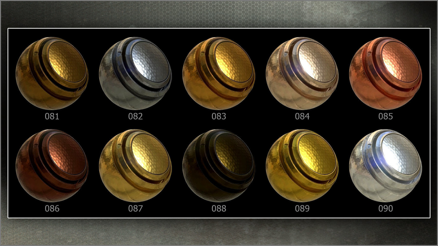 Megapack 100 Metal smart materials for Substance Painter Texture_12