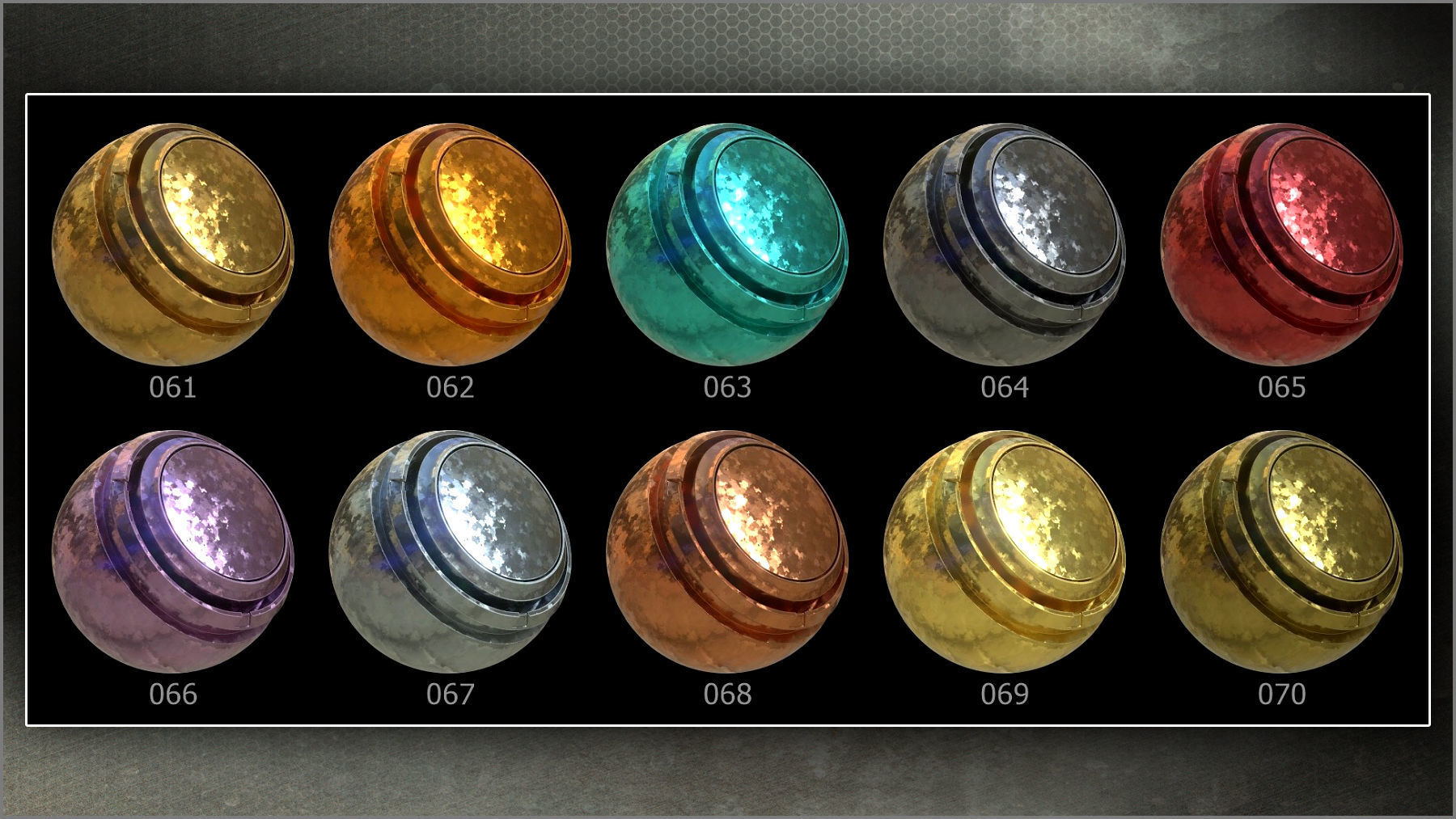 Megapack 100 Metal smart materials for Substance Painter Texture_10