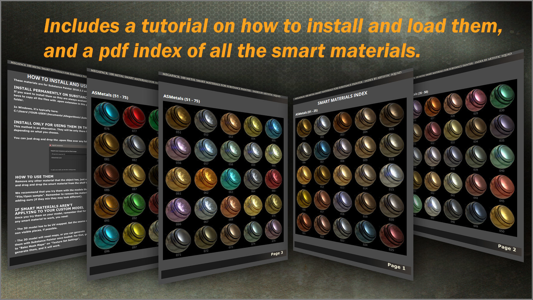 Megapack 100 Metal smart materials for Substance Painter Texture_14