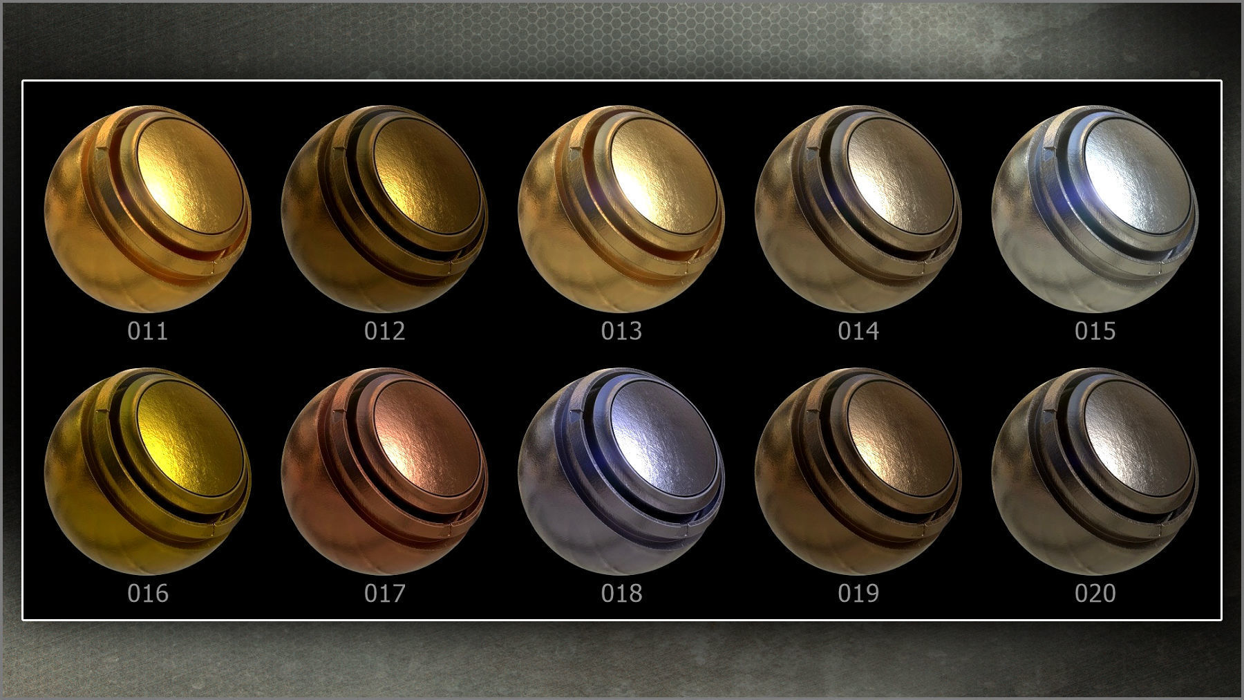 Megapack 100 Metal smart materials for Substance Painter Texture_5