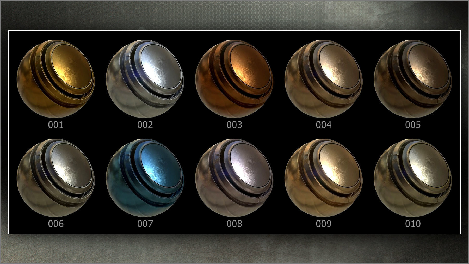 Megapack 100 Metal smart materials for Substance Painter Texture_4