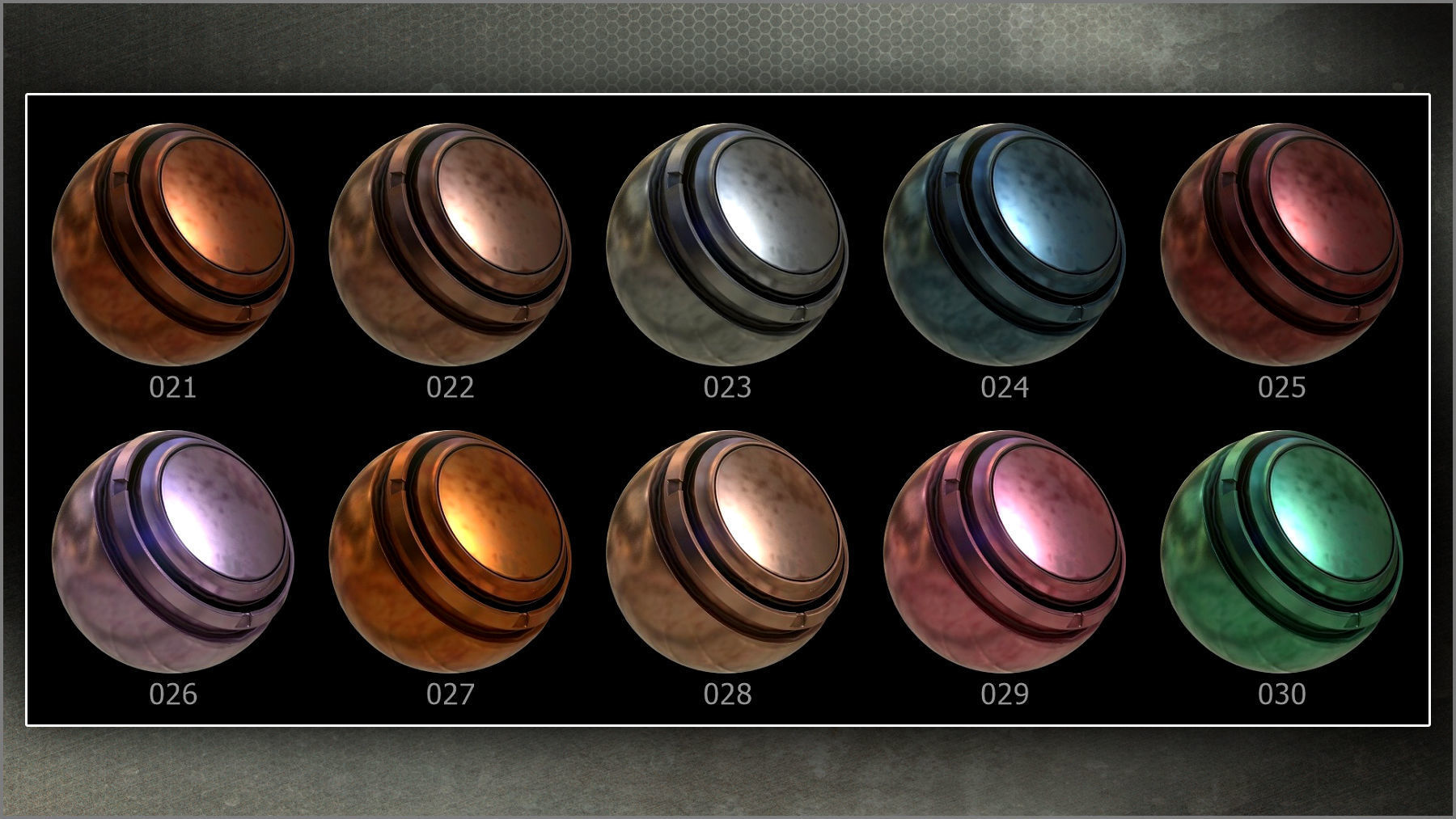 Megapack 100 Metal smart materials for Substance Painter Texture_6