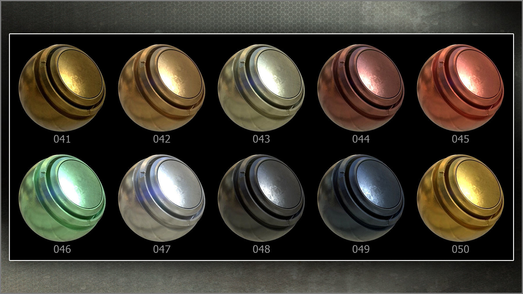 Megapack 100 Metal smart materials for Substance Painter Texture_8