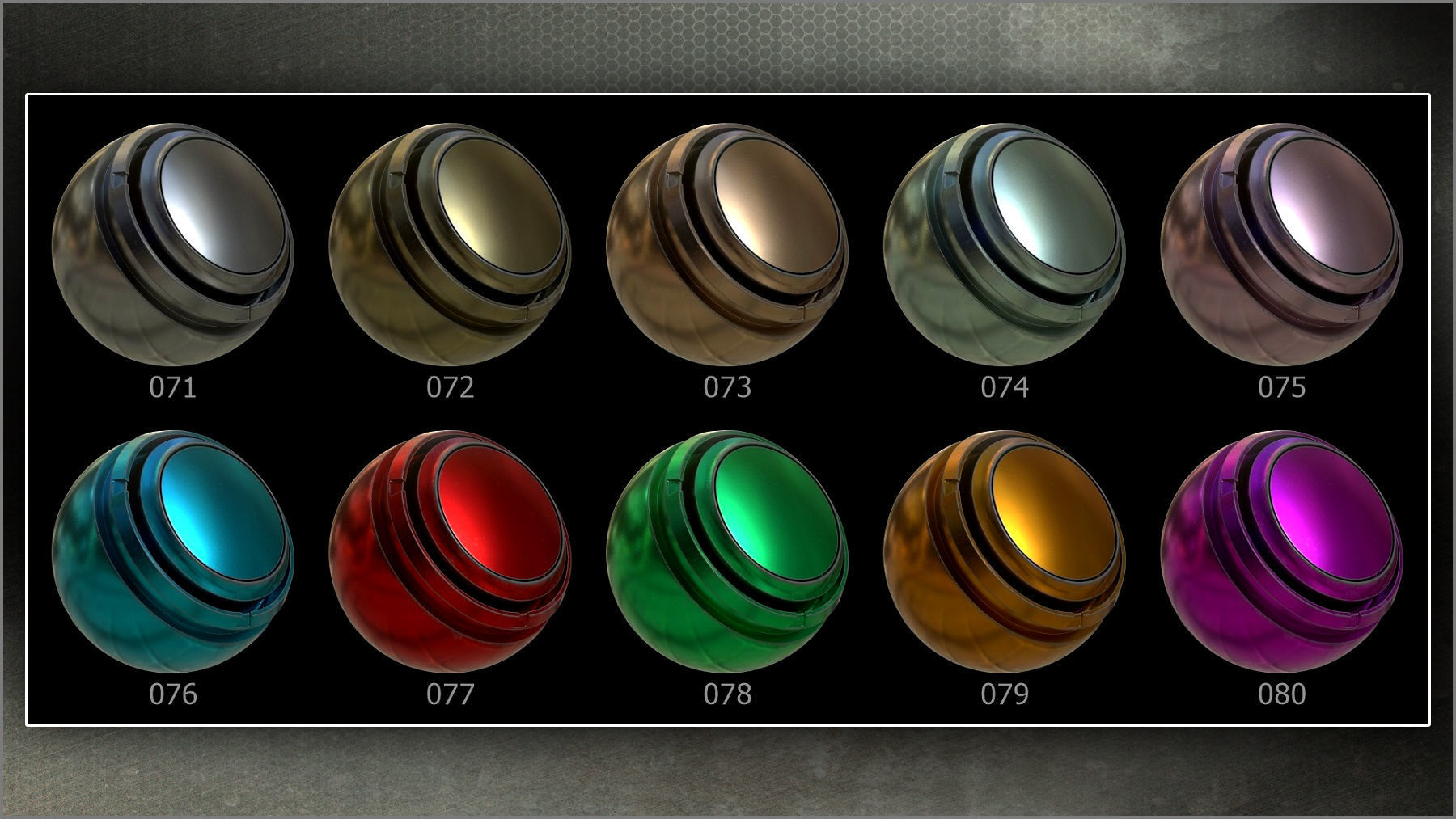 Megapack 100 Metal smart materials for Substance Painter Texture_11