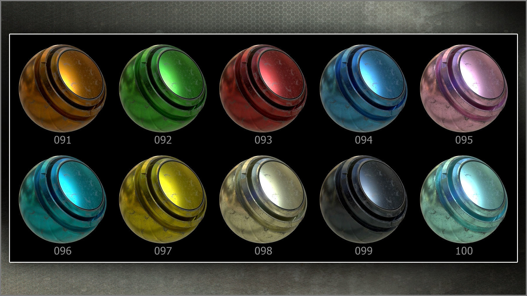 Megapack 100 Metal smart materials for Substance Painter Texture_13