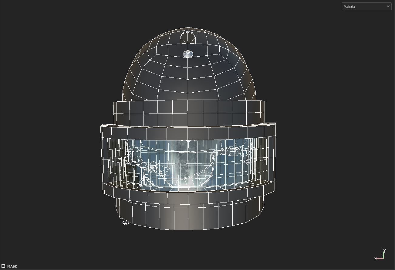 Combat Helmet Low-poly 3D model_7