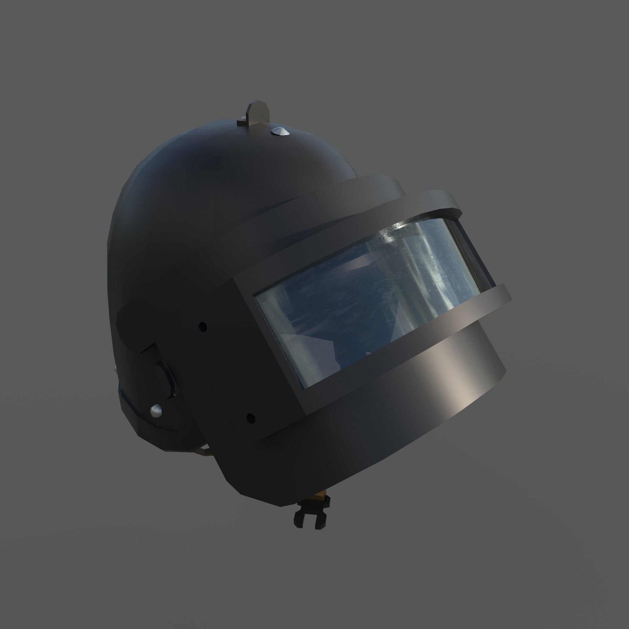 Combat Helmet Low-poly 3D model_1