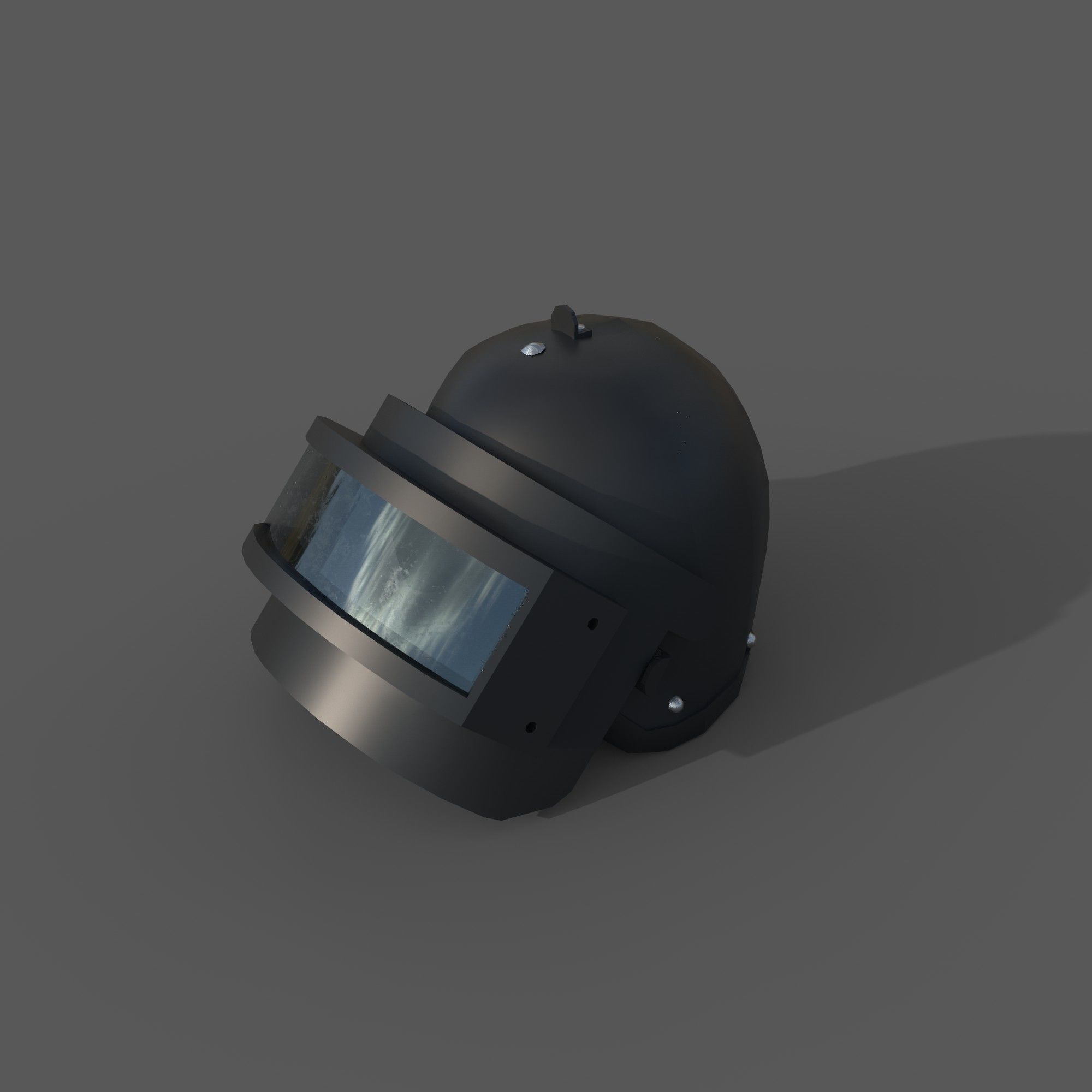 Combat Helmet Low-poly 3D model_2