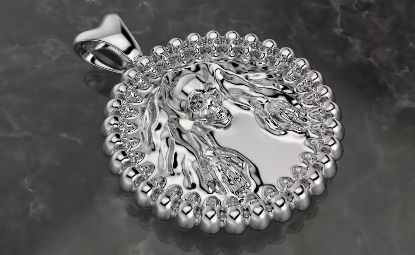skull pendant 3D print model