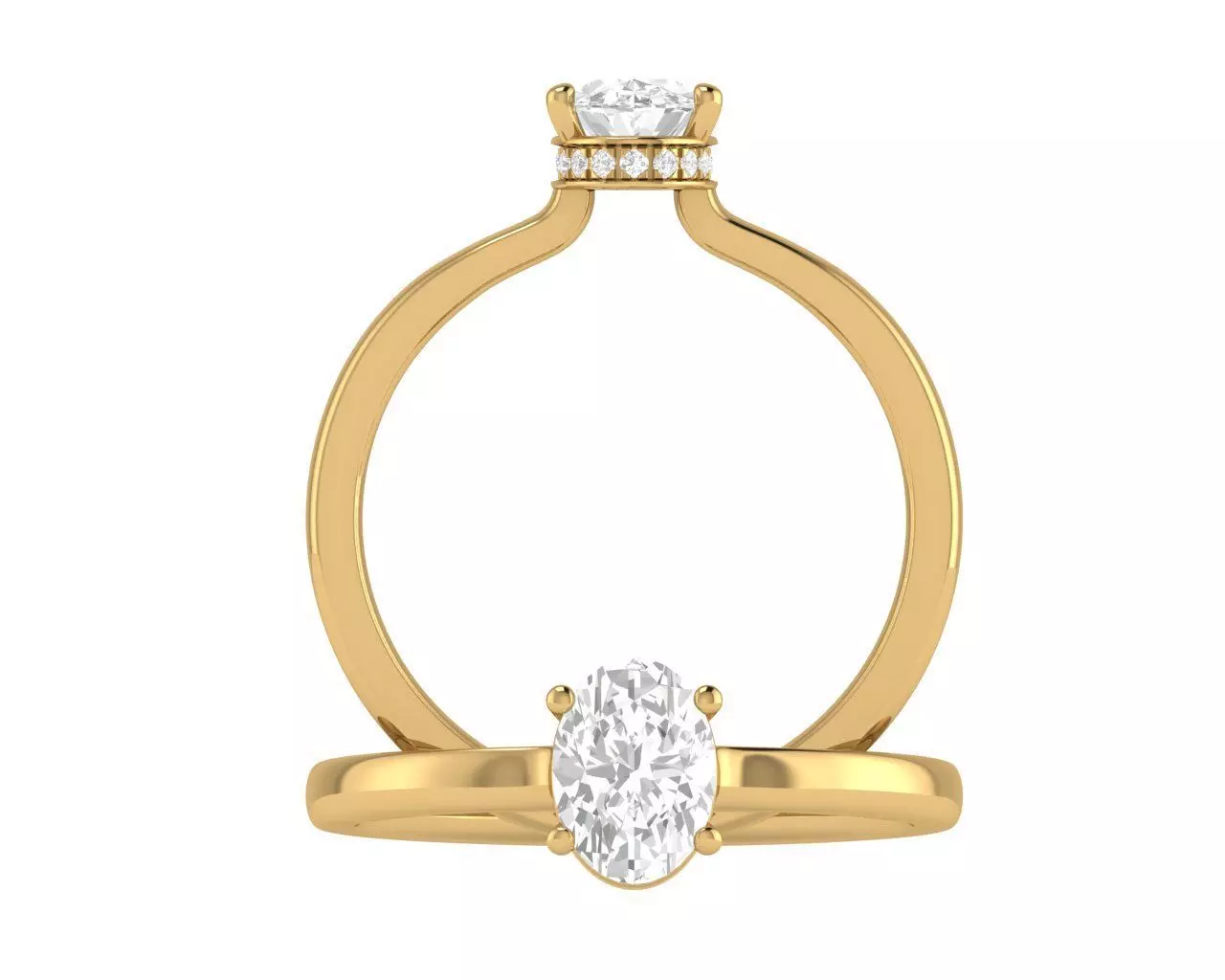 Oval hidden Halo 3D print model_0