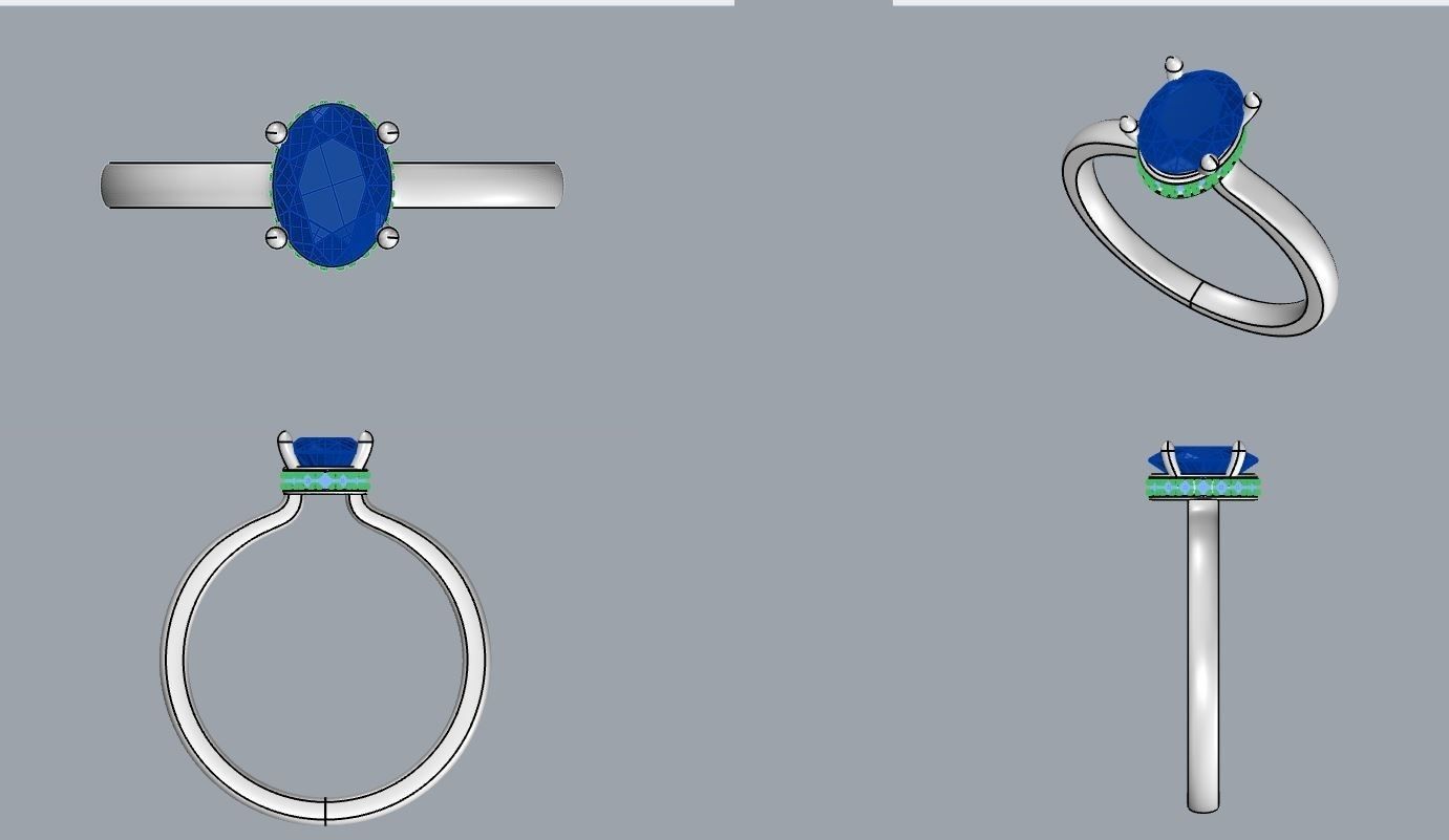 Oval hidden Halo 3D print model_9