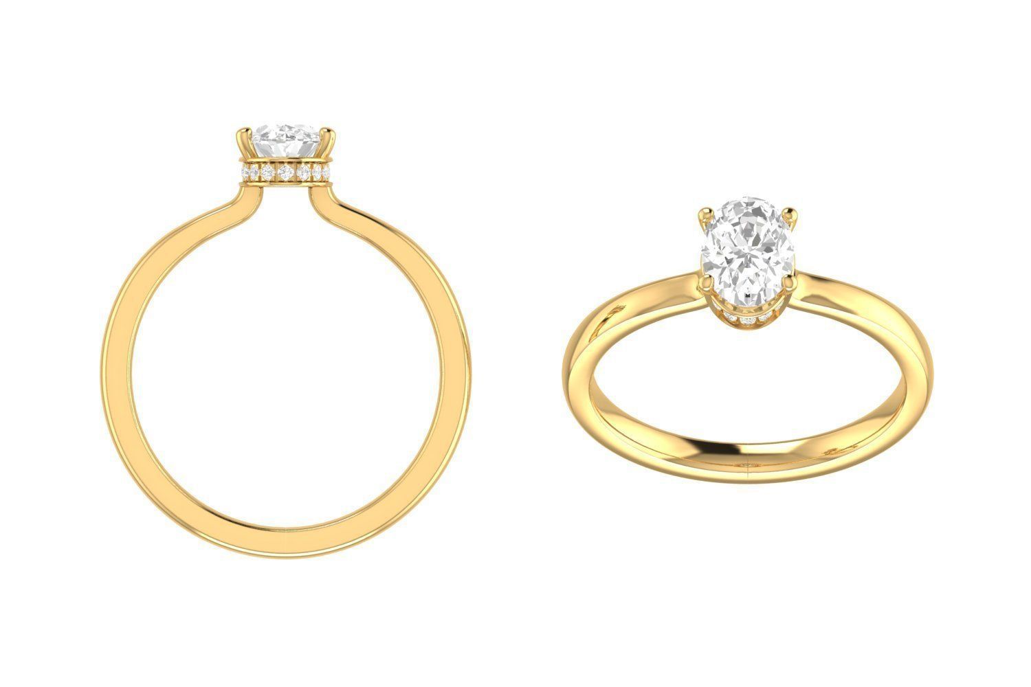 Oval hidden Halo 3D print model_2