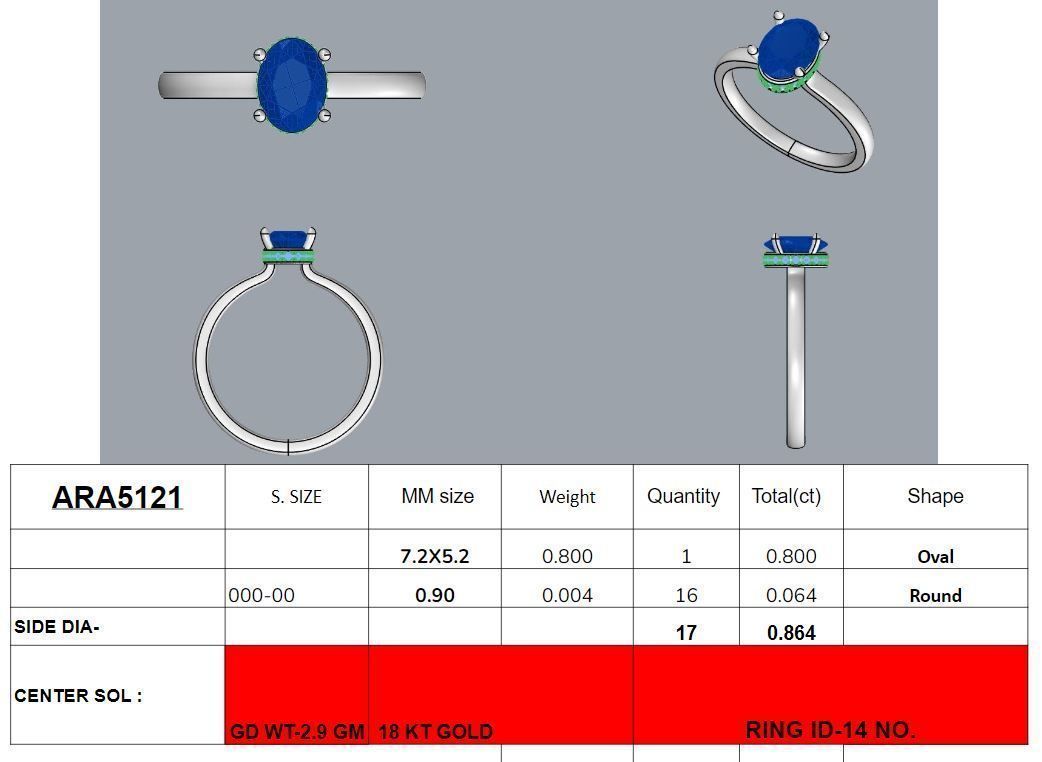 Oval hidden Halo 3D print model_3