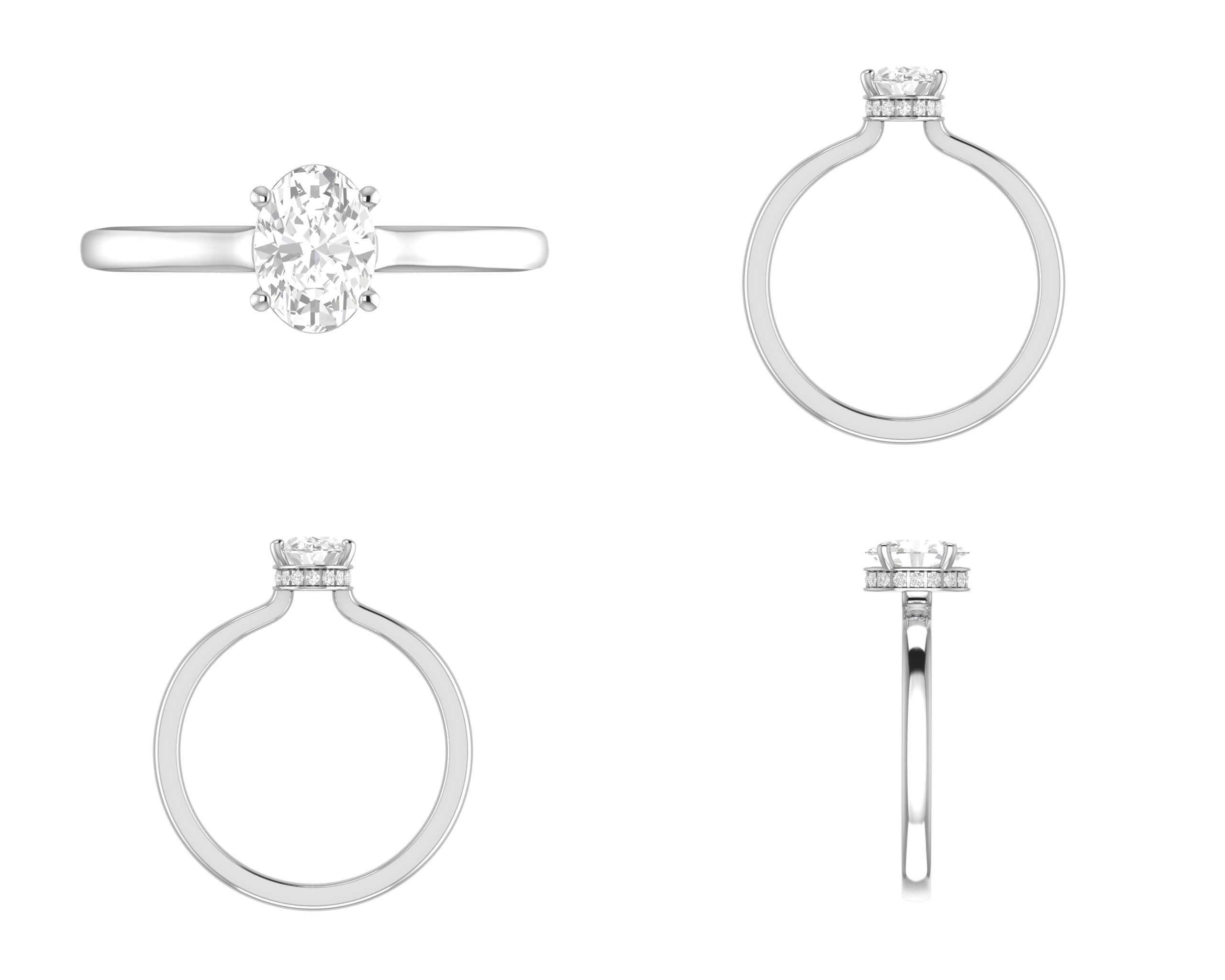 Oval hidden Halo 3D print model_8