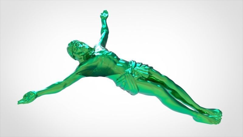 Jesus Christ Crucifix Crucifixion Jewelry pendant 3D print model_18