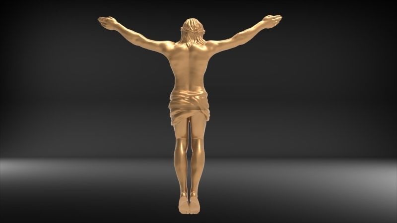 Jesus Christ Crucifix Crucifixion Jewelry pendant 3D print model_27