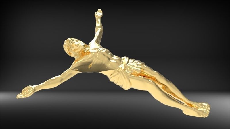 Jesus Christ Crucifix Crucifixion Jewelry pendant 3D print model_16