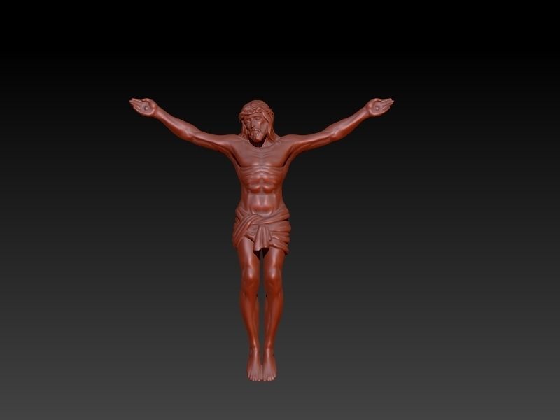 Jesus Christ Crucifix Crucifixion Jewelry pendant 3D print model_7
