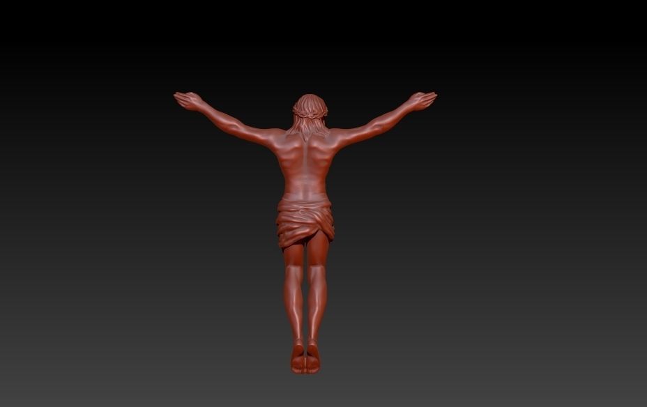 Jesus Christ Crucifix Crucifixion Jewelry pendant 3D print model_3
