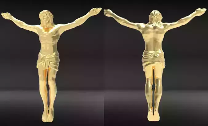 Jesus Christ Crucifix Crucifixion Jewelry pendant  3D print model