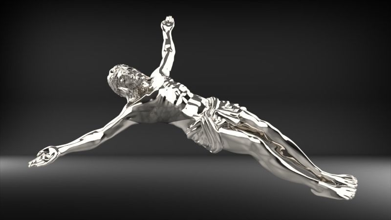 Jesus Christ Crucifix Crucifixion Jewelry pendant 3D print model_23