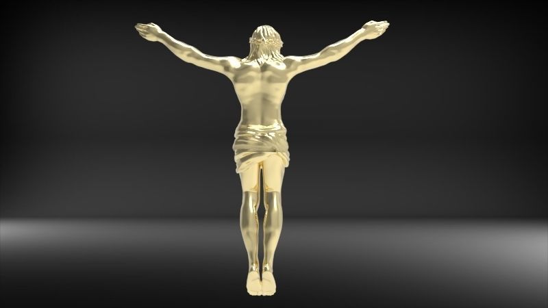 Jesus Christ Crucifix Crucifixion Jewelry pendant 3D print model_32